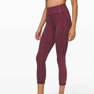 Lululemon - Movement Tight -Color Linear Spray Dye - White Garnet - Size 6